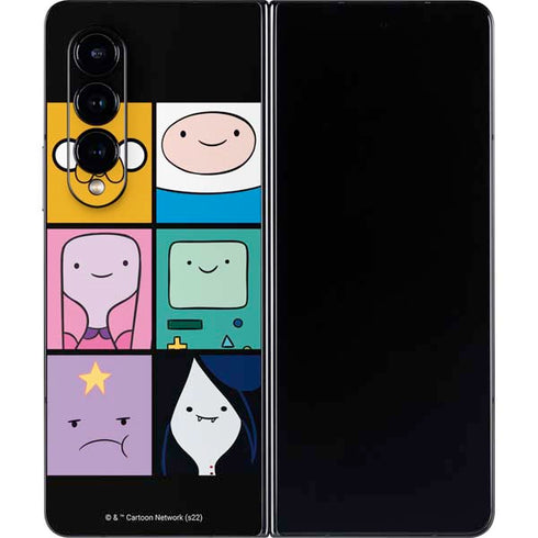 Adult Swim Adventure Time Character Tiles Galaxy Z Fold4 5G Skin